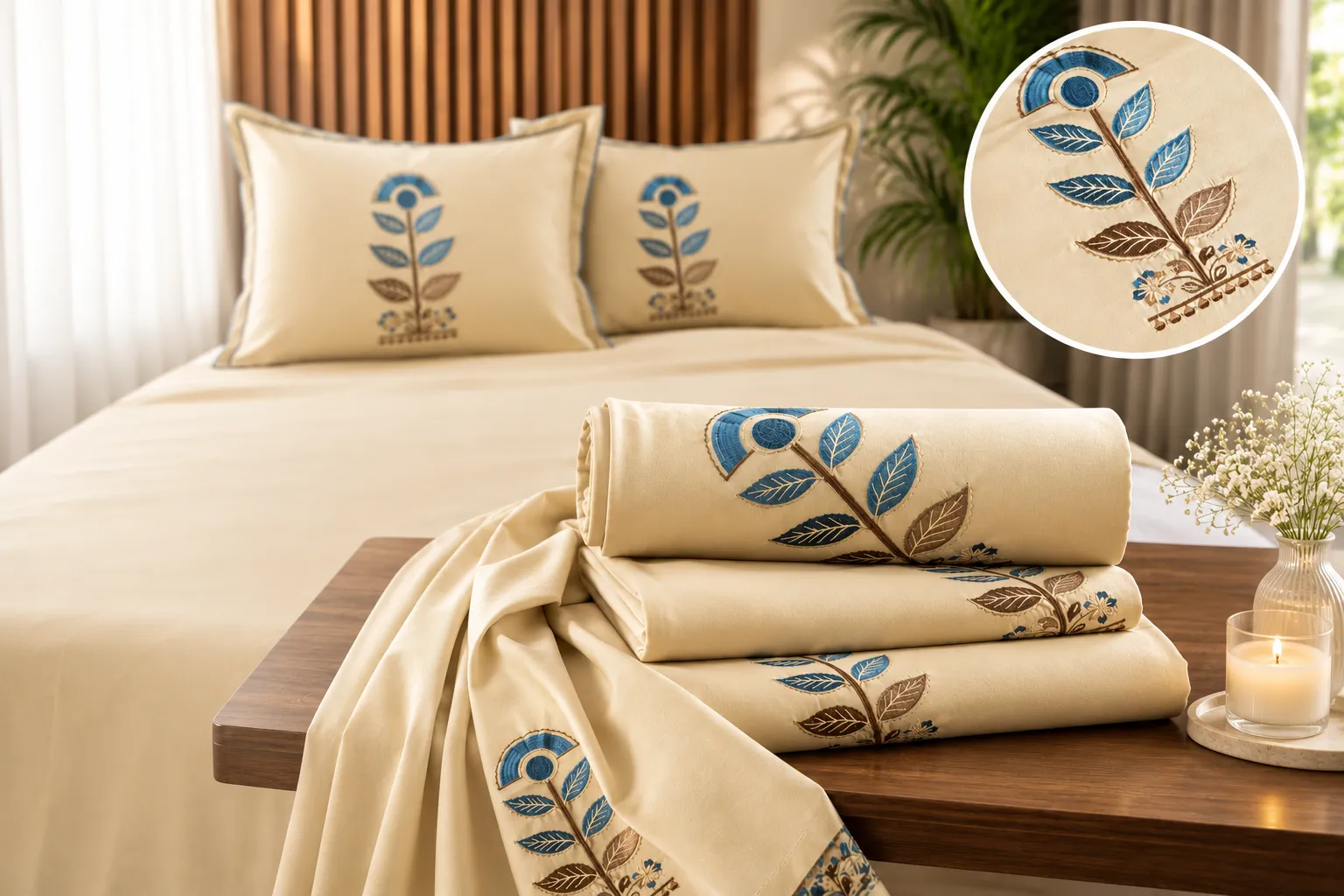 Luxury Bedsheets (Embroidered & Jacquard)